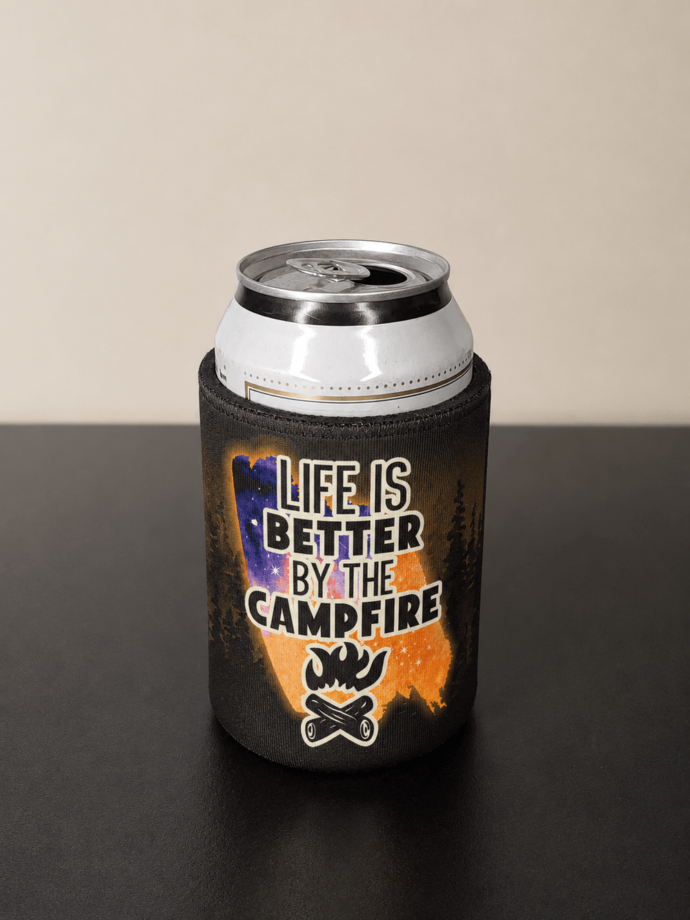 5mm Neoprene Stubby Holder for 375ml Cans - Life is better by the campfire - Built Different Goods