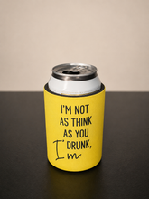 5mm Neoprene Stubby Holder for 375ml Cans - I'm not as think as you drunk