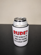 5mm Neoprene Stubby Holder for 375ml Cans - Rude?