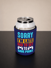 5mm Neoprene Stubby Holder for 375ml Cans - Sorry I'm Late - Built Different Goods