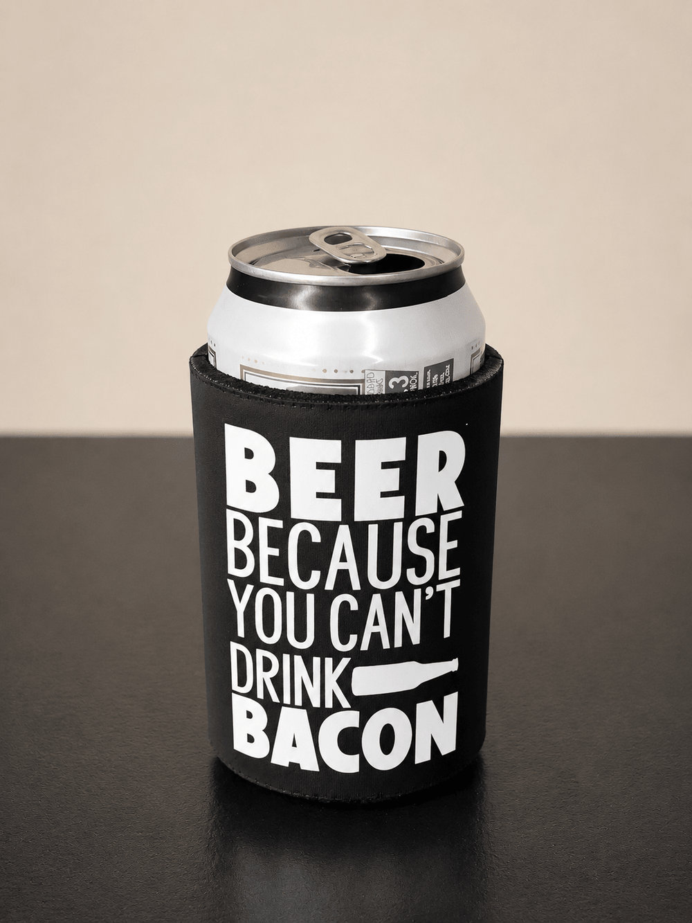 5mm Neoprene Stubby Holder for 375ml Cans - Beer, because you can't drink bacon - Built Different Goods
