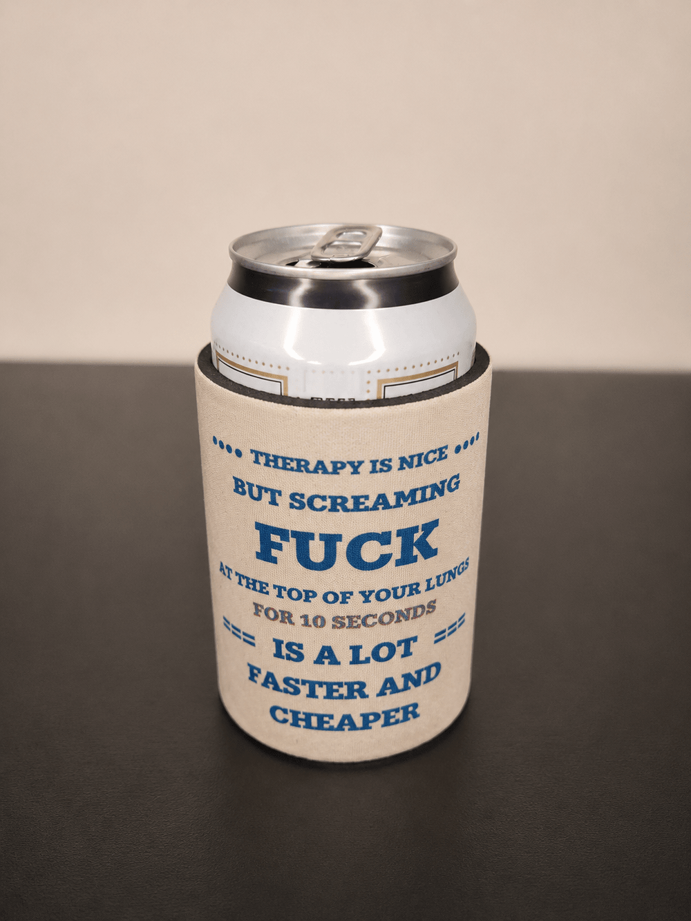 5mm Neoprene Stubby Holder for 375ml Cans - Screaming F@K - Built Different Goods