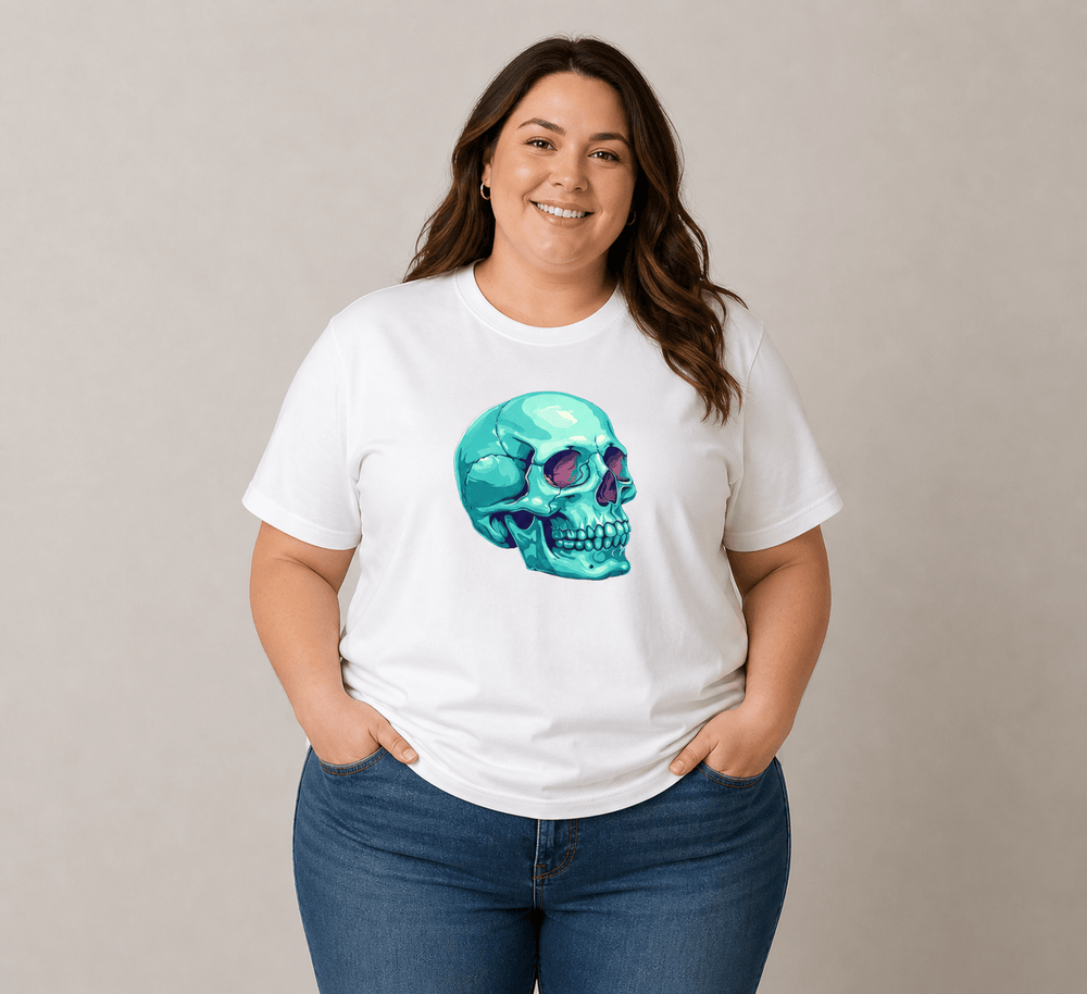 Aqua Skull Graphic T-Shirt | Built Different Goods - Built Different Goods
