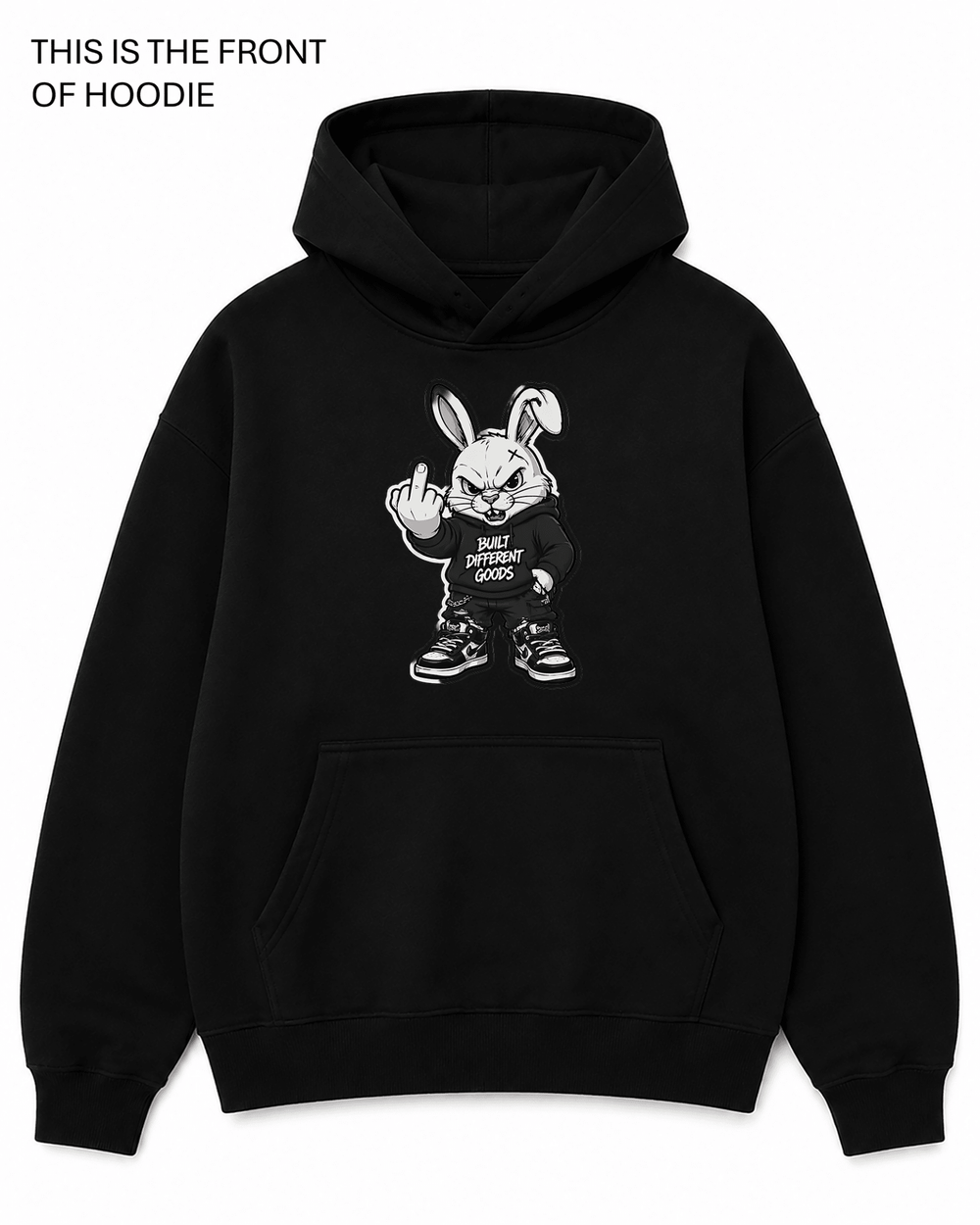 BDG Graphic Hoodie - BDG Rabbit - Built Different Goods