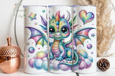 20oz Stainless Steel Tumbler With Two Lids - Baby Dragon - Built Different Goods