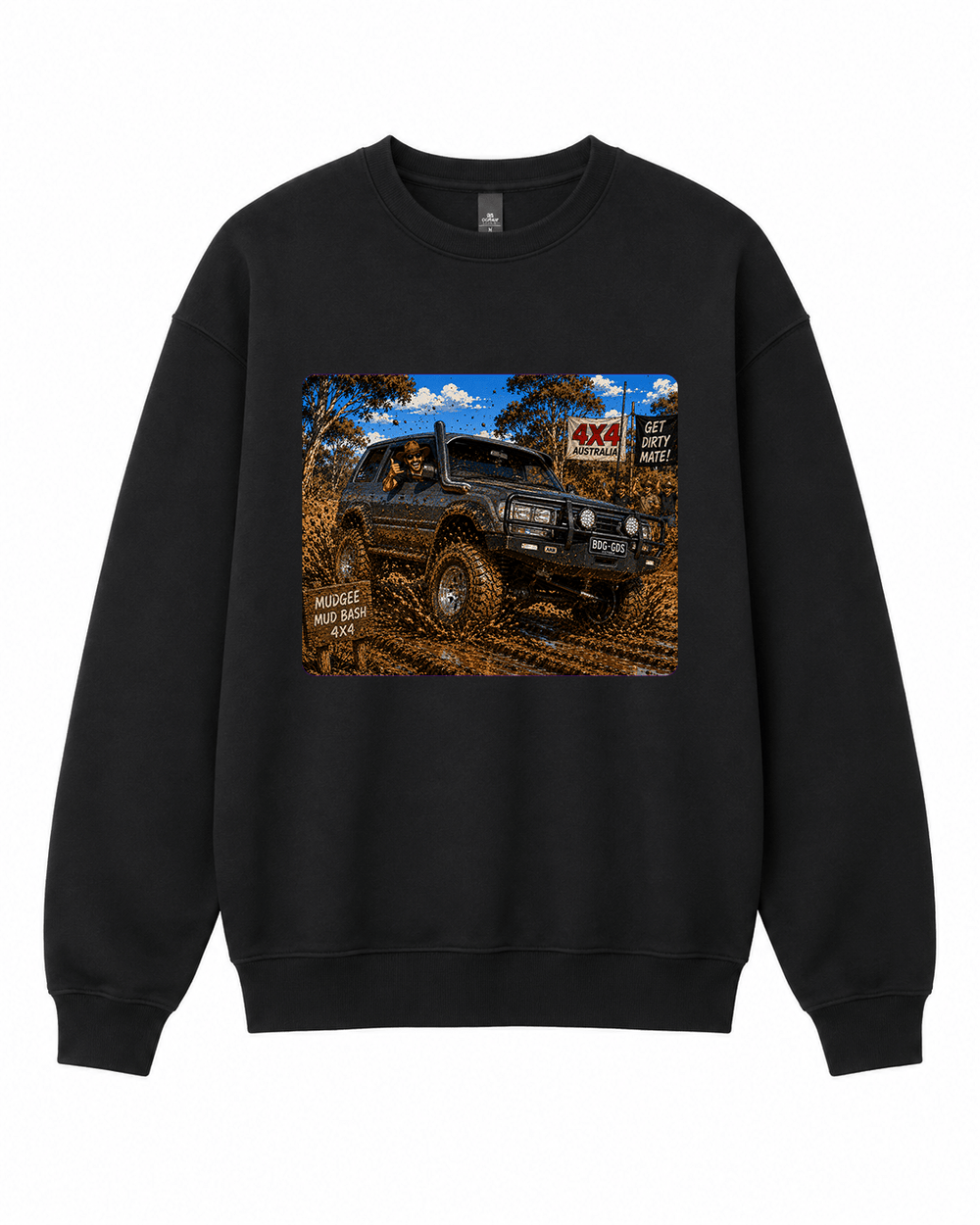 BDG Crew Neck Sweatshirt - Toyota Landcruiser 80 Series - Built Different Goods