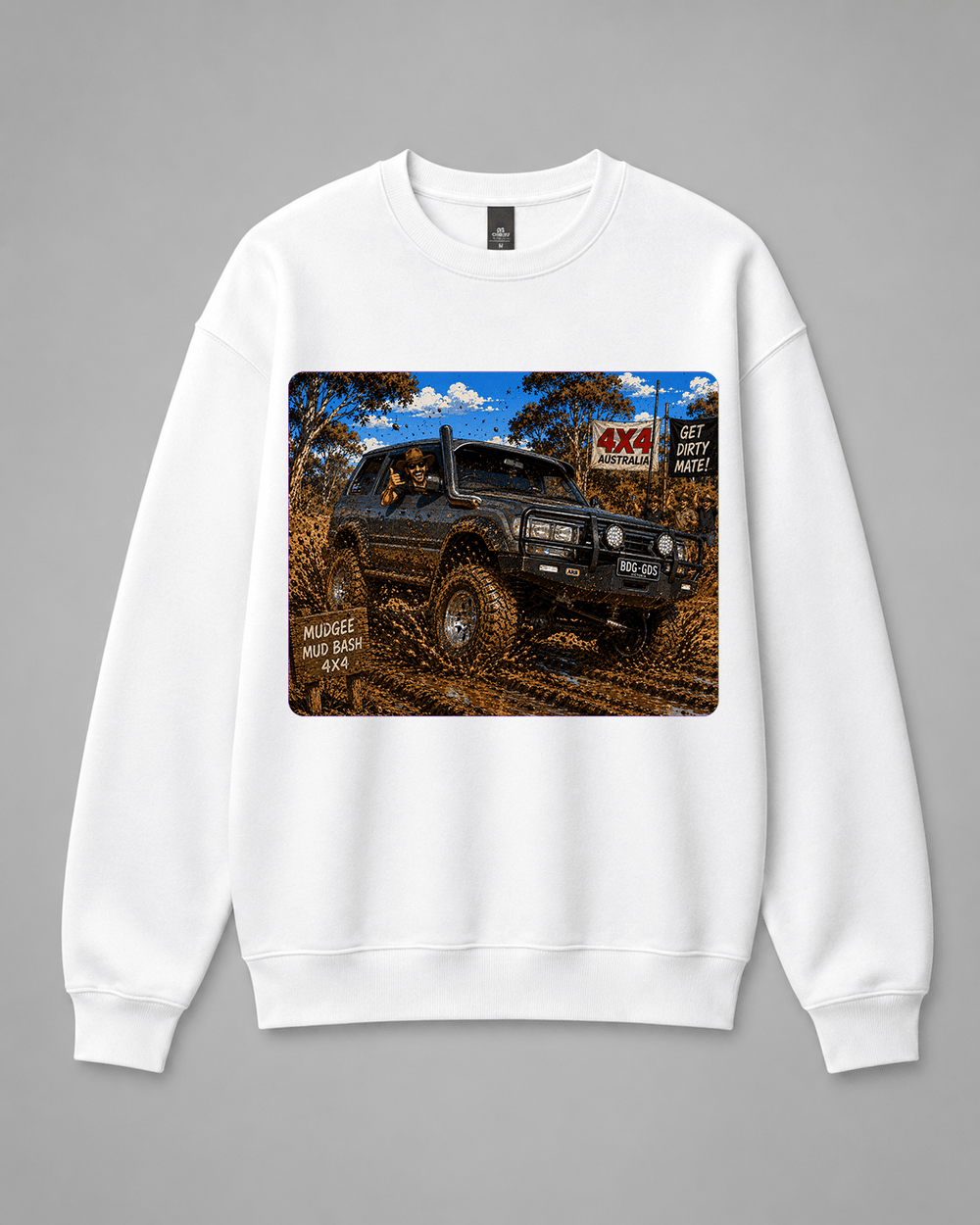 BDG Crew Neck Sweatshirt - Toyota Landcruiser 80 Series - Built Different Goods