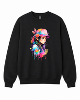 BDG Crew Neck Sweatshirt - Watercolour Girl