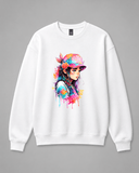 Watercolour Girl Crewneck Sweatshirt | Built Different Goods - Built Different Goods