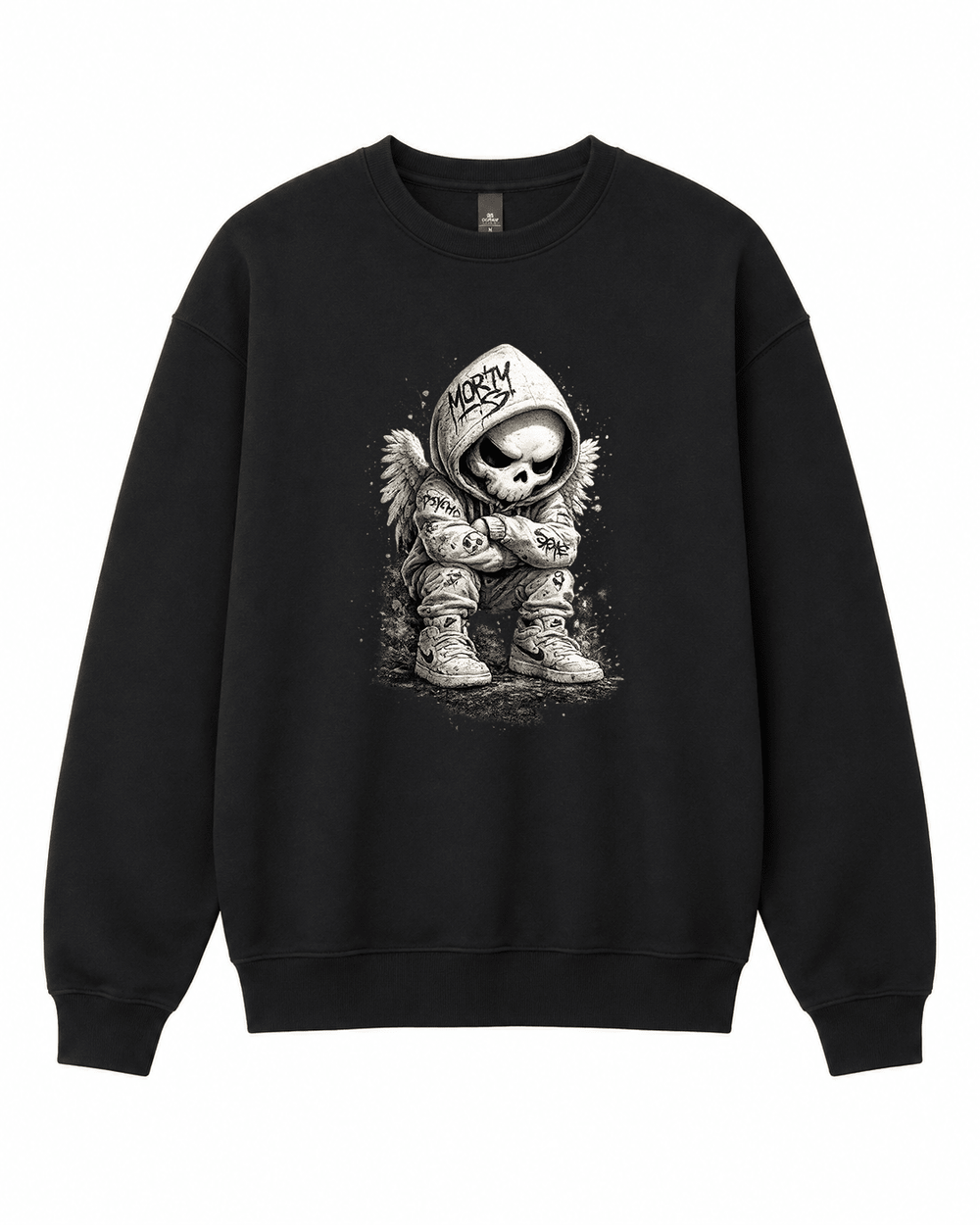 White Skull Crewneck Sweatshirt | Built Different Goods - Built Different Goods