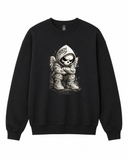 BDG Crew Neck Sweatshirt - White Skull