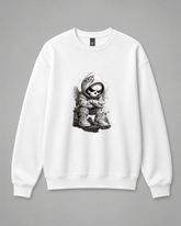 White Skull Crewneck Sweatshirt | Built Different Goods - Built Different Goods