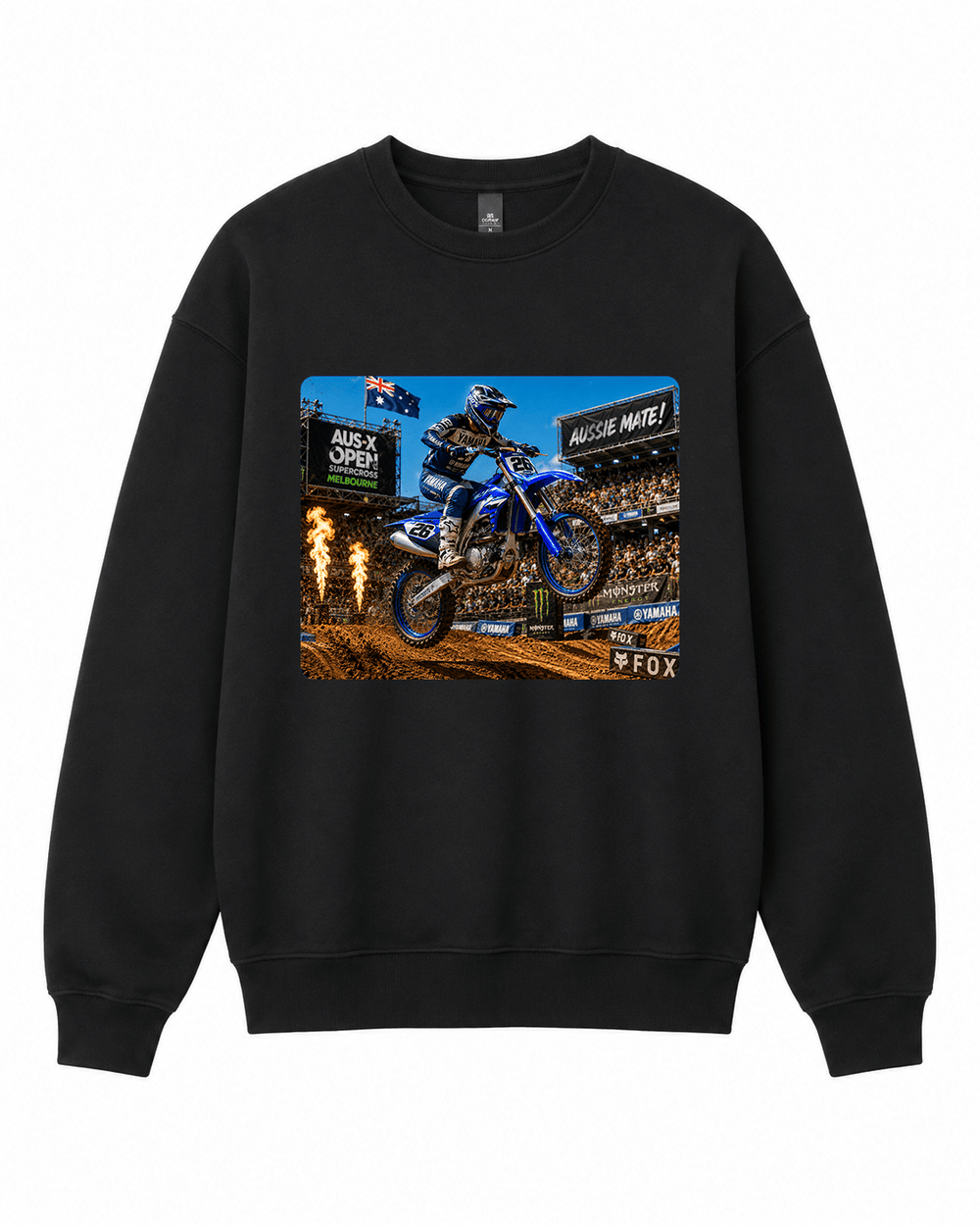 BDG Crew Neck Sweatshirt - Yamaha YZ450R Dirt Series - Built Different Goods
