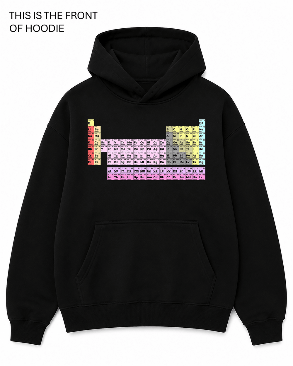 BDG Graphic Hoodie - Periodic Table - Built Different Goods