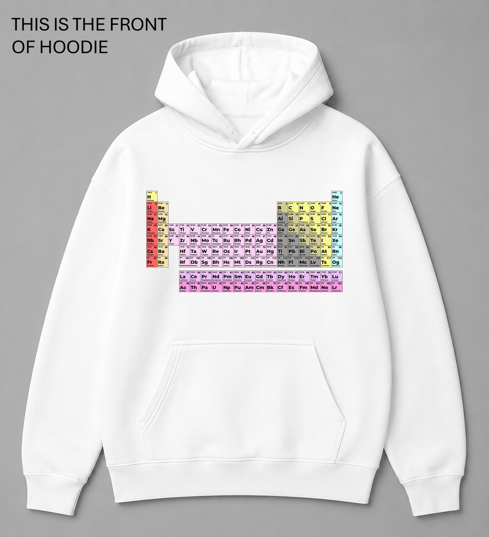BDG Graphic Hoodie - Periodic Table - Built Different Goods