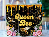 20oz Stainless Steel Tumbler With Two Lids - Queen Bee