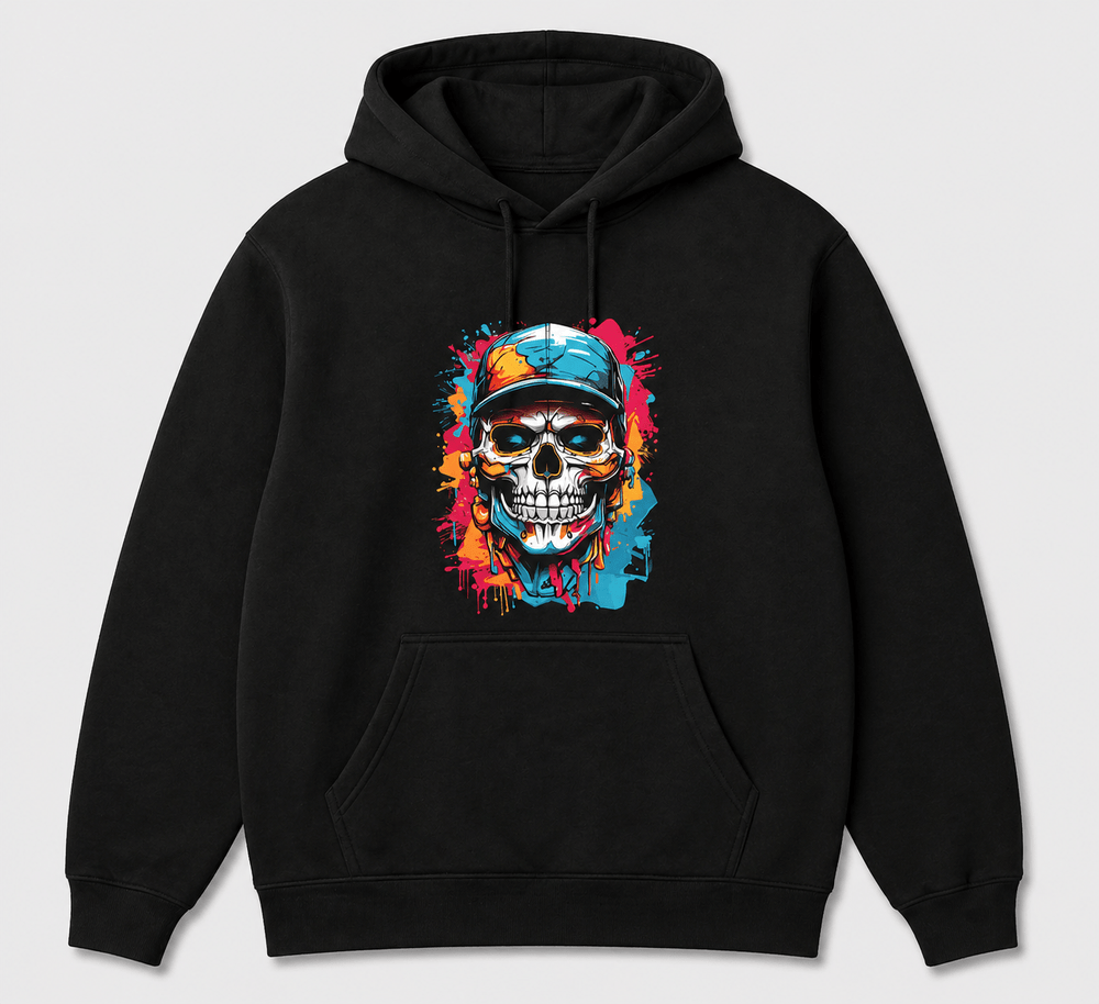 BDG Graphic Hoodie - Neon Skull - Built Different Goods