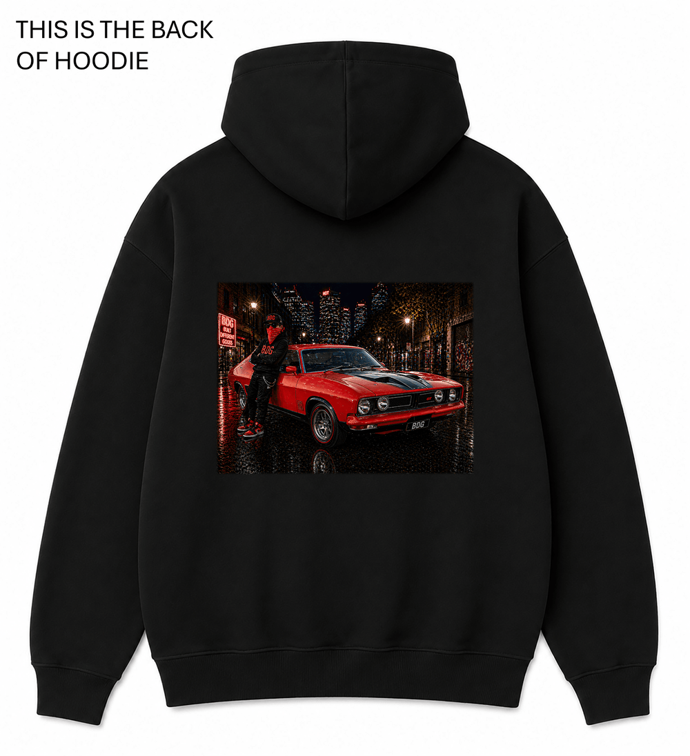 BDG Graphic Hoodie - Ford XB GT - Built Different Goods