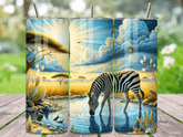 20oz Stainless Steel Tumbler With Two Lids - Zebra Drinking