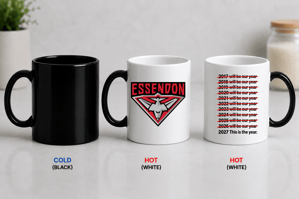 AFL Colour Changing Mug – Will Be Our Year - Built Different Goods