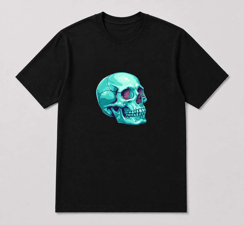 Aqua Skull Graphic T-Shirt | Built Different Goods - Built Different Goods