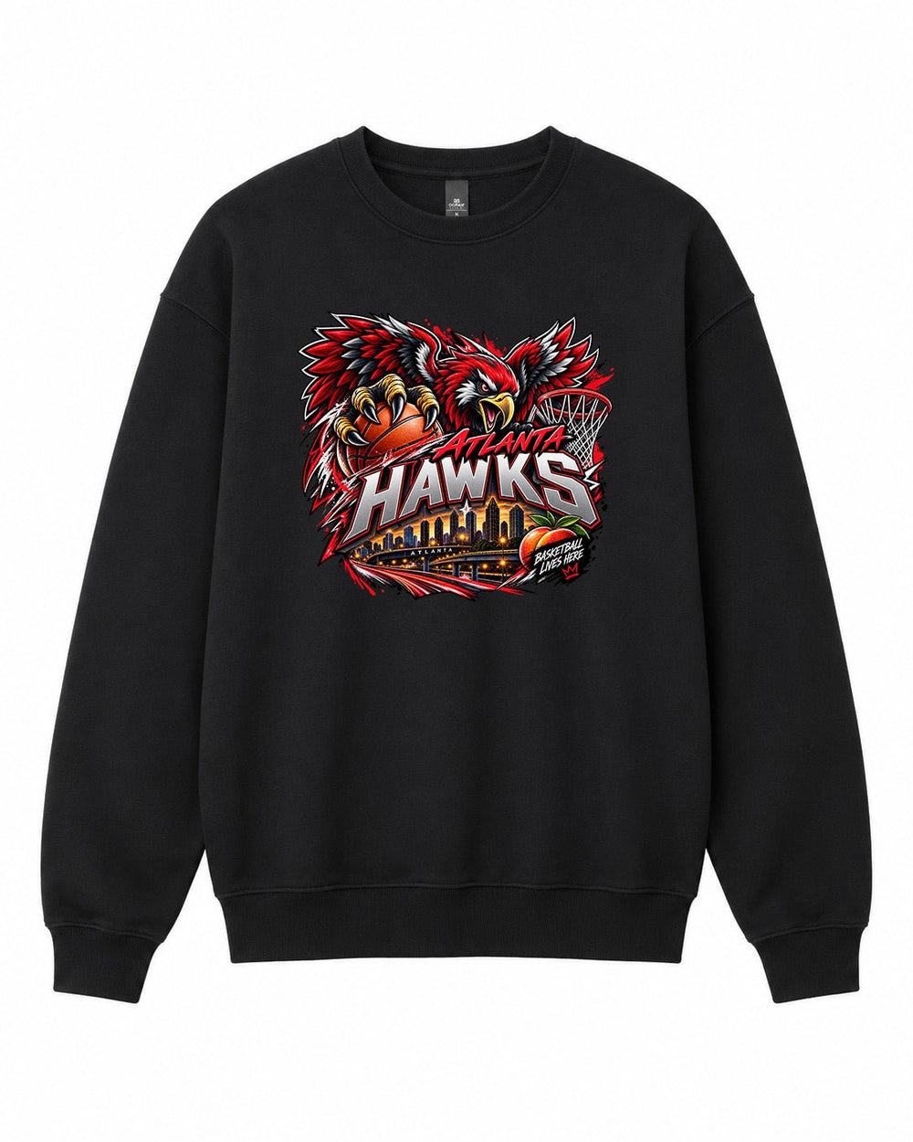 Atlanta Hawks Graphic Crewneck Sweatshirt - Built Different Goods