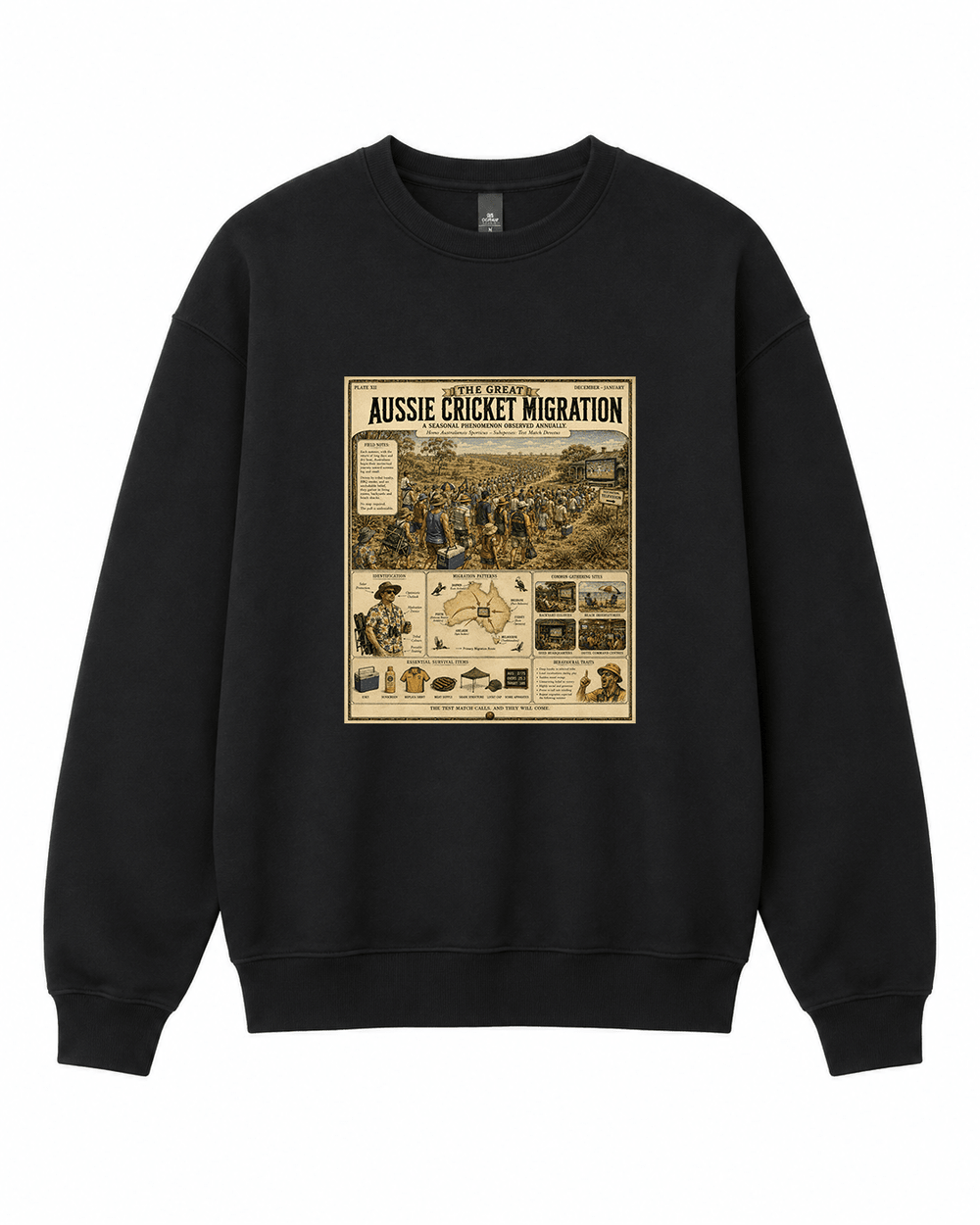 Aussie Cricket Migration Crewneck Sweatshirt - Built Different Goods