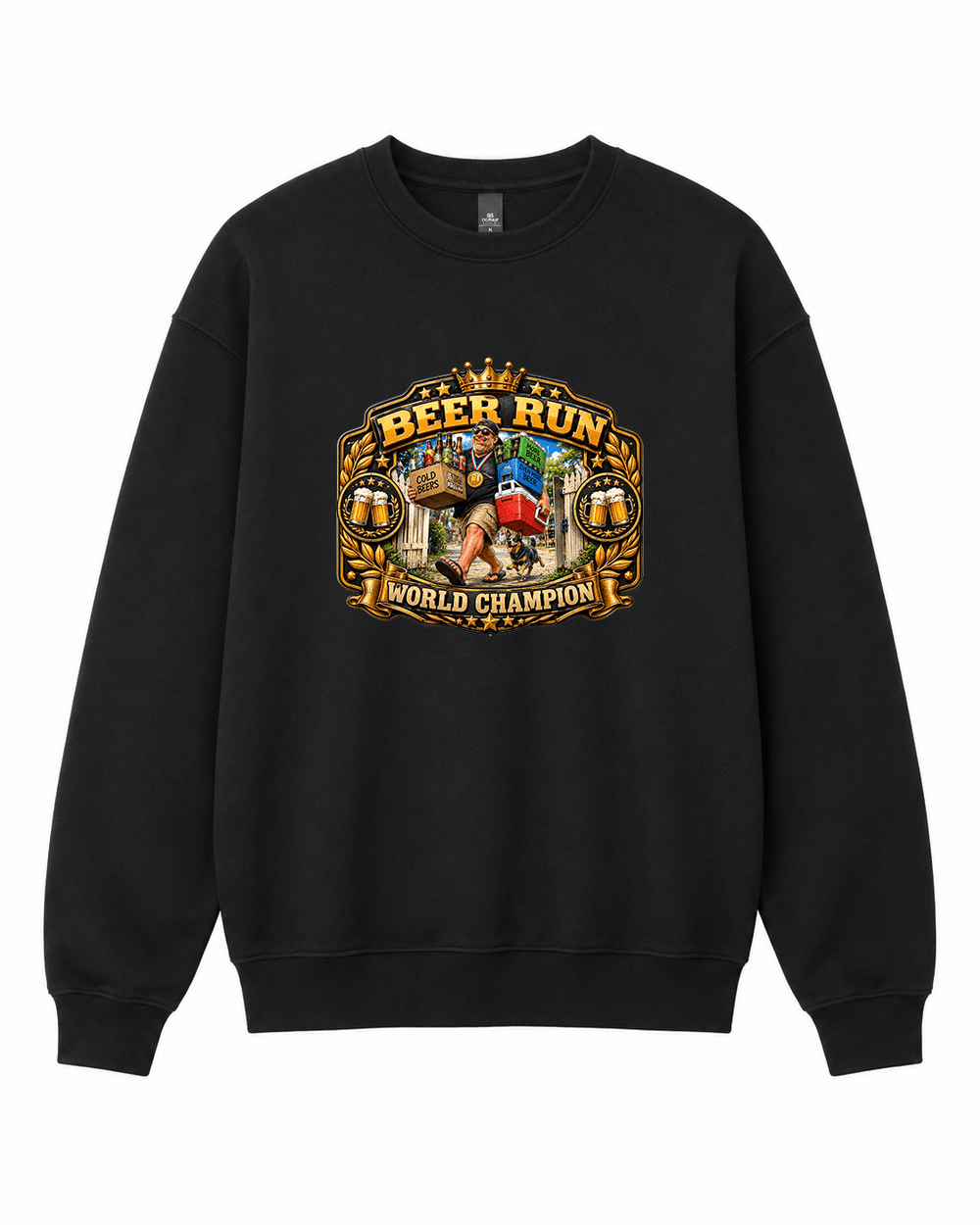 Beer Run World Champion Crewneck Sweatshirt - Built Different Goods