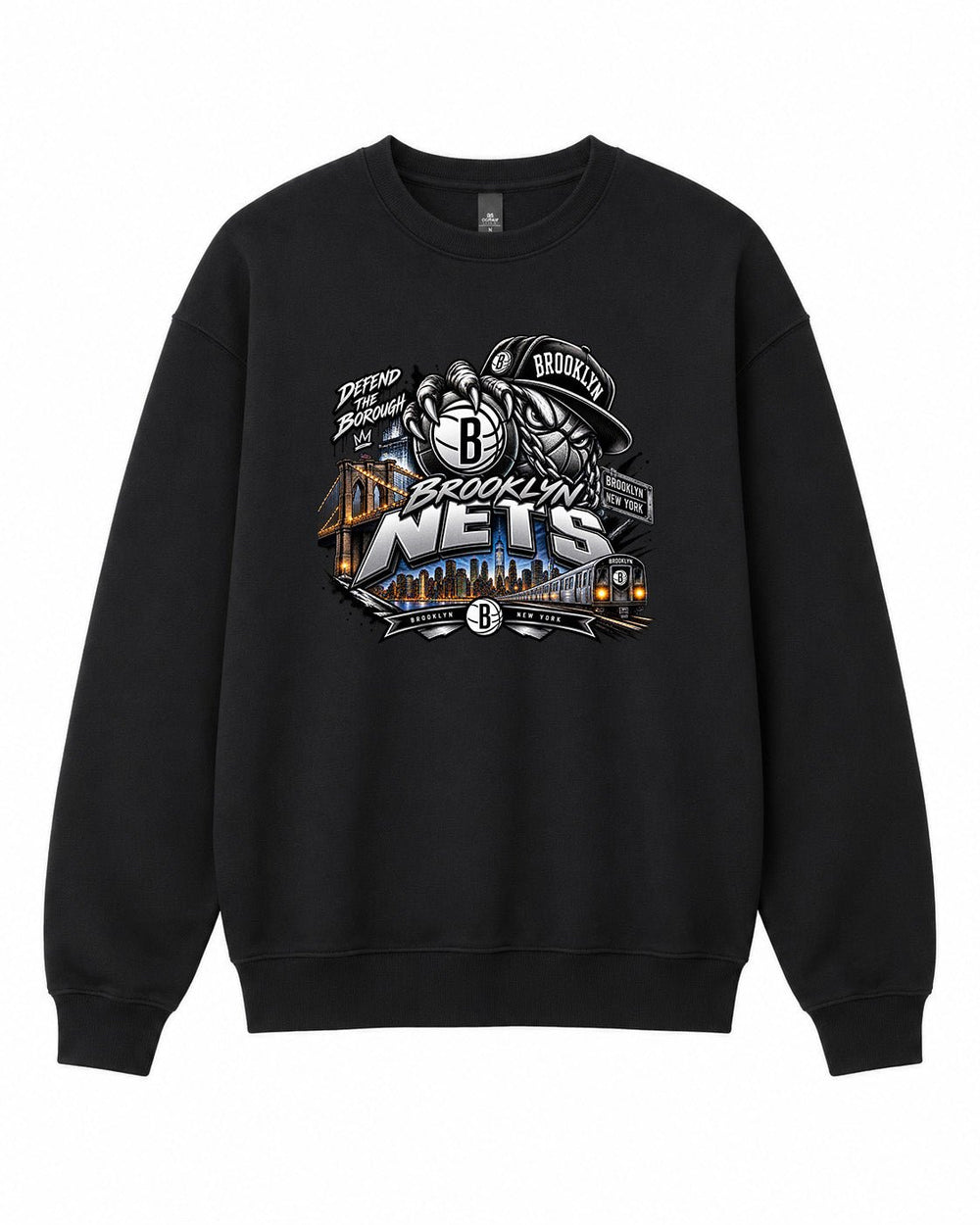 Brooklyn Nets Graphic Crewneck Sweatshirt - Built Different Goods