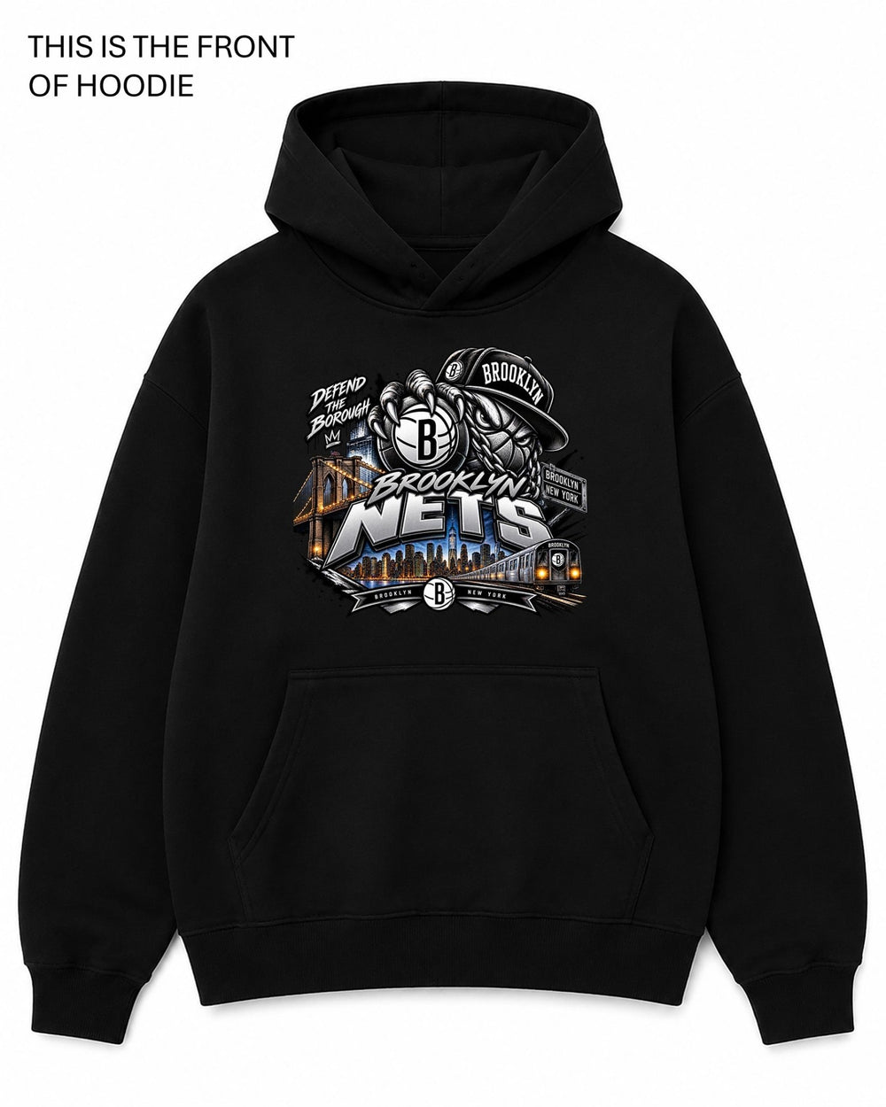 Brooklyn Nets Graphic Hoodie - Built Different Goods