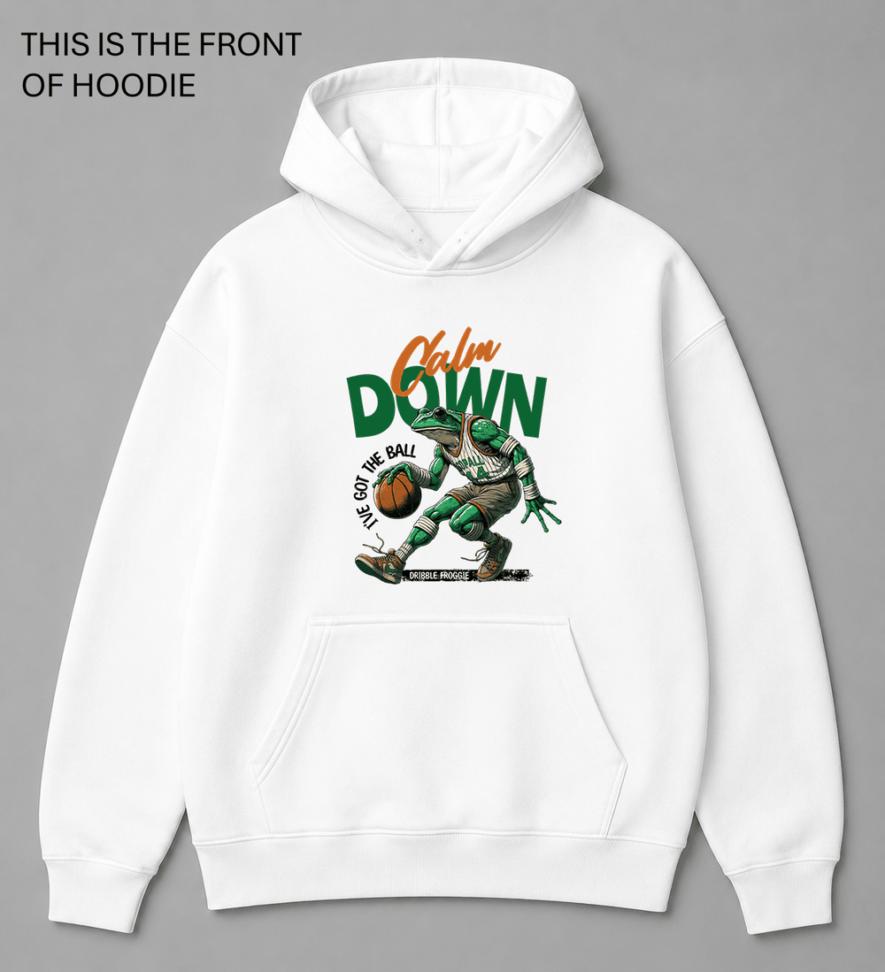 BDG Graphic Hoodie - Calm Down Frog - Built Different Goods