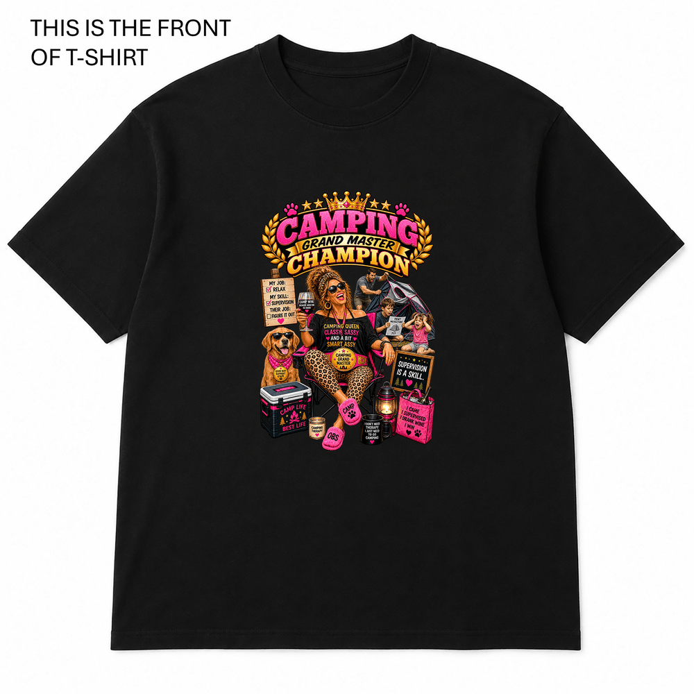 Camping Grandmaster Graphic T-Shirt - Built Different Goods