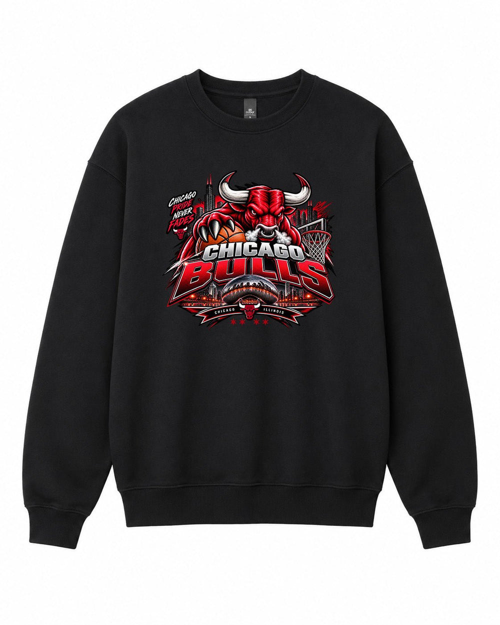 Chicago Bulls Graphic Crewneck Sweatshirt - Built Different Goods