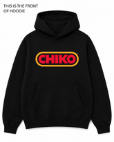 Premium graphic hoodie featuring the Chiko Roll design by Built Different Goods. Comfortable everyday hoodie available in sizes S to True 5XL.