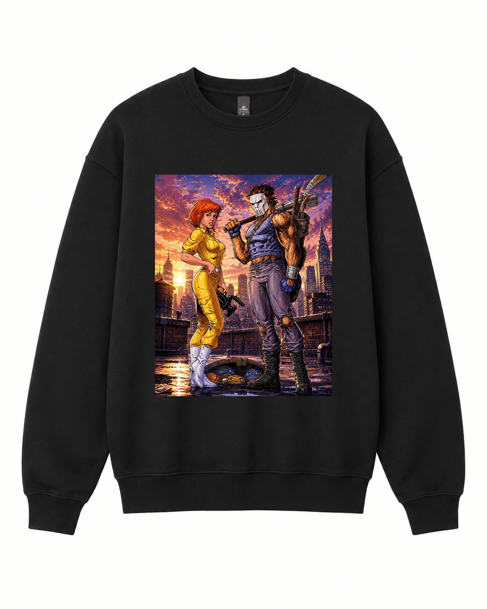 BDG Crew Neck Sweatshirt - April O'Neil and Casey Jones - Built Different Goods