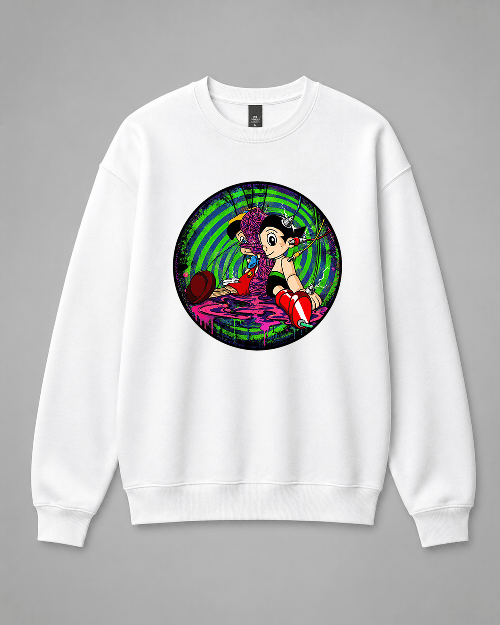 BDG Crew Neck Sweatshirt - Astro Boy And Pinocchio - Built Different Goods