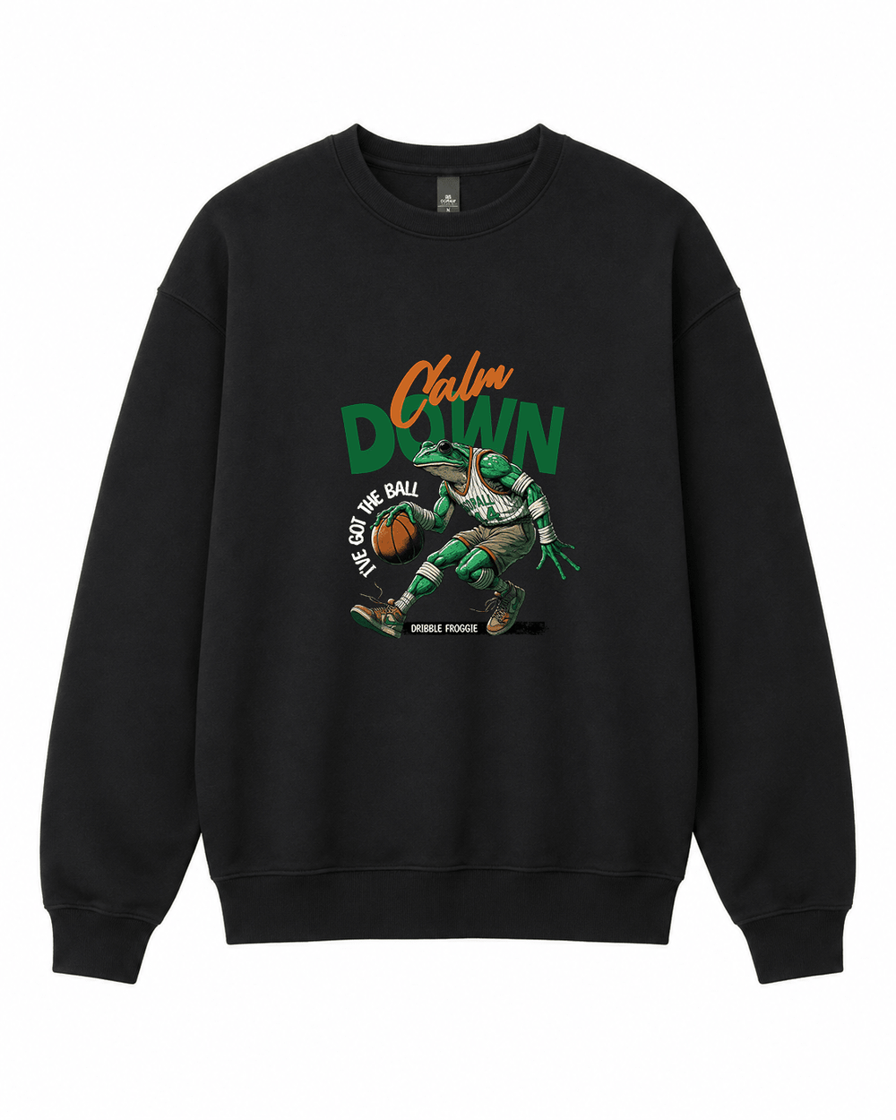 BDG Crew Neck Sweatshirt - Calm Down Frog - Built Different Goods