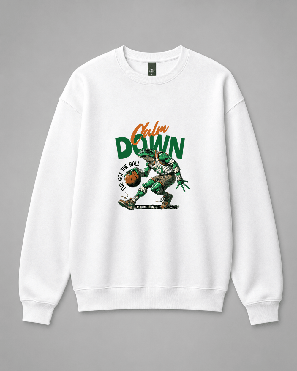 BDG Crew Neck Sweatshirt - Calm Down Frog - Built Different Goods