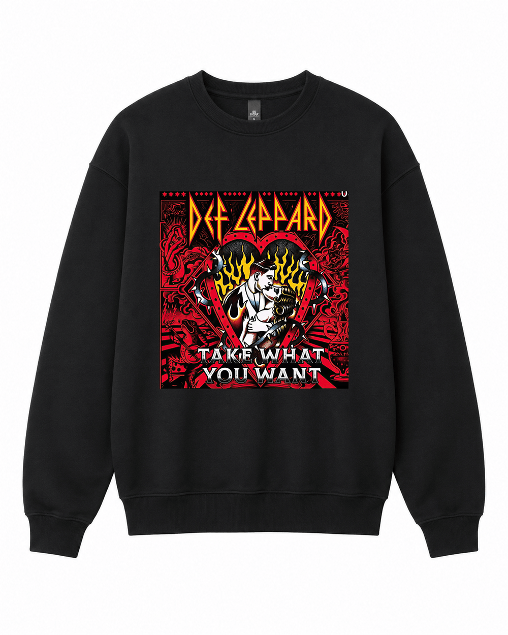 BDG Crew Neck Sweatshirt -Def Leppard - Built Different Goods