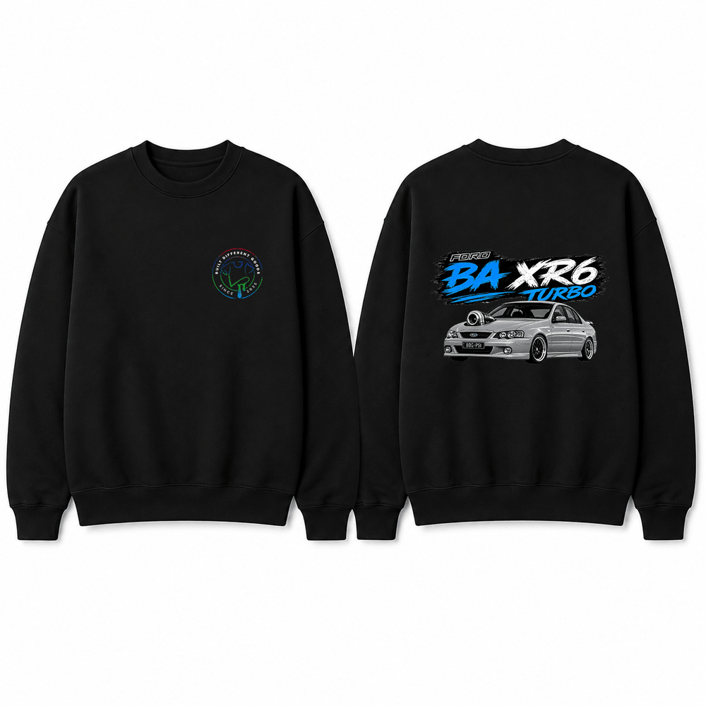 BDG Crew Neck Sweatshirt - Ford BA XR6 Turbo - Built Different Goods