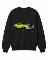 BDG Crew Neck Sweatshirt - Ford 1973 XA GT Lime Green