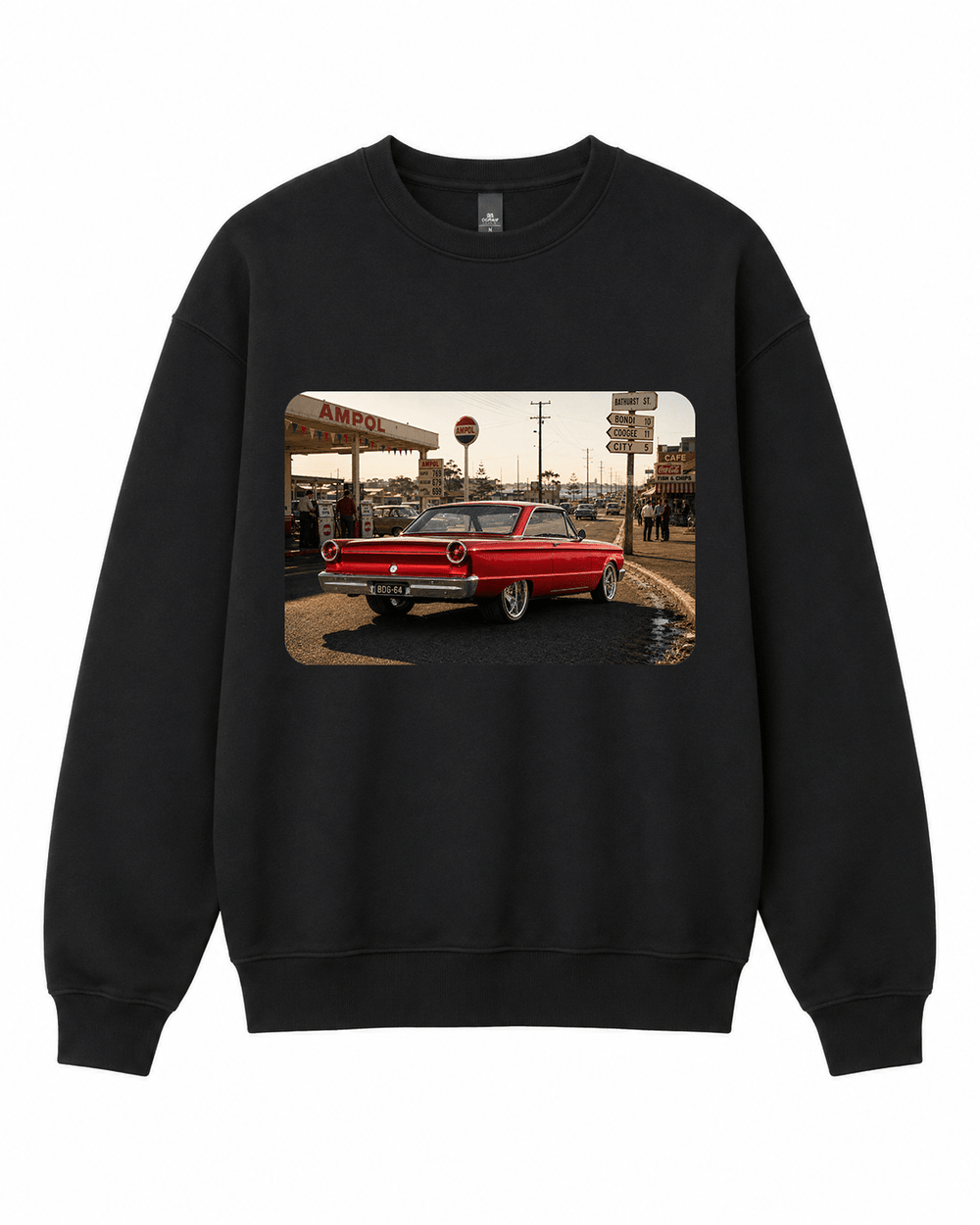 BDG Crew Neck Sweatshirt - Ford 1964 XM Coupe - Built Different Goods