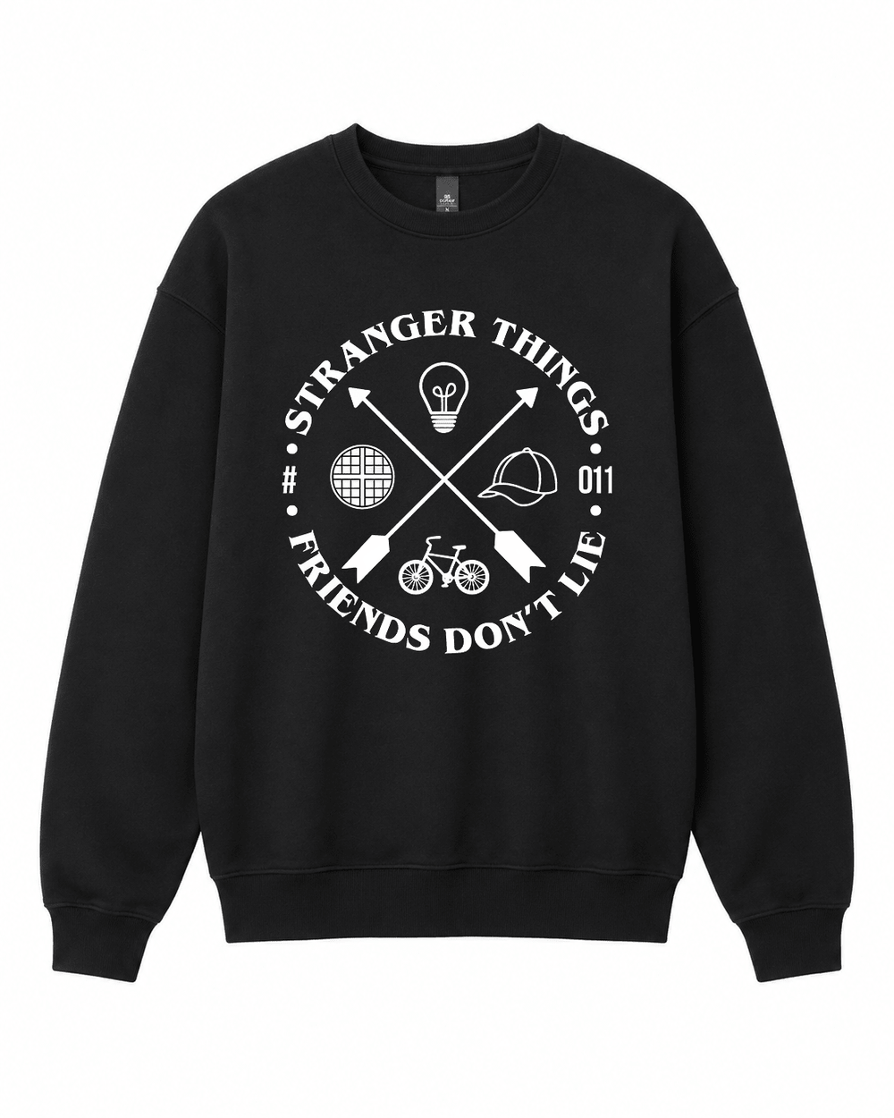 BDG Crew Neck Sweatshirt - Stranger Things - Friends Don't Lie - Built Different Goods