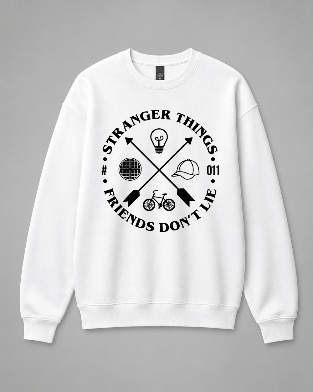 BDG Crew Neck Sweatshirt - Stranger Things - Friends Don't Lie - Built Different Goods