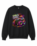BDG Crew Neck Sweatshirt - Girls Like Monster Trucks Too