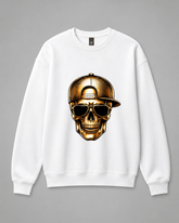 BDG Crew Neck Sweatshirt - Gold skull - Built Different Goods