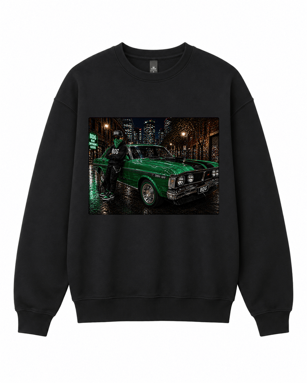 BDG Crew Neck Sweatshirt - Ford GT HO Phase 3 - Built Different Goods