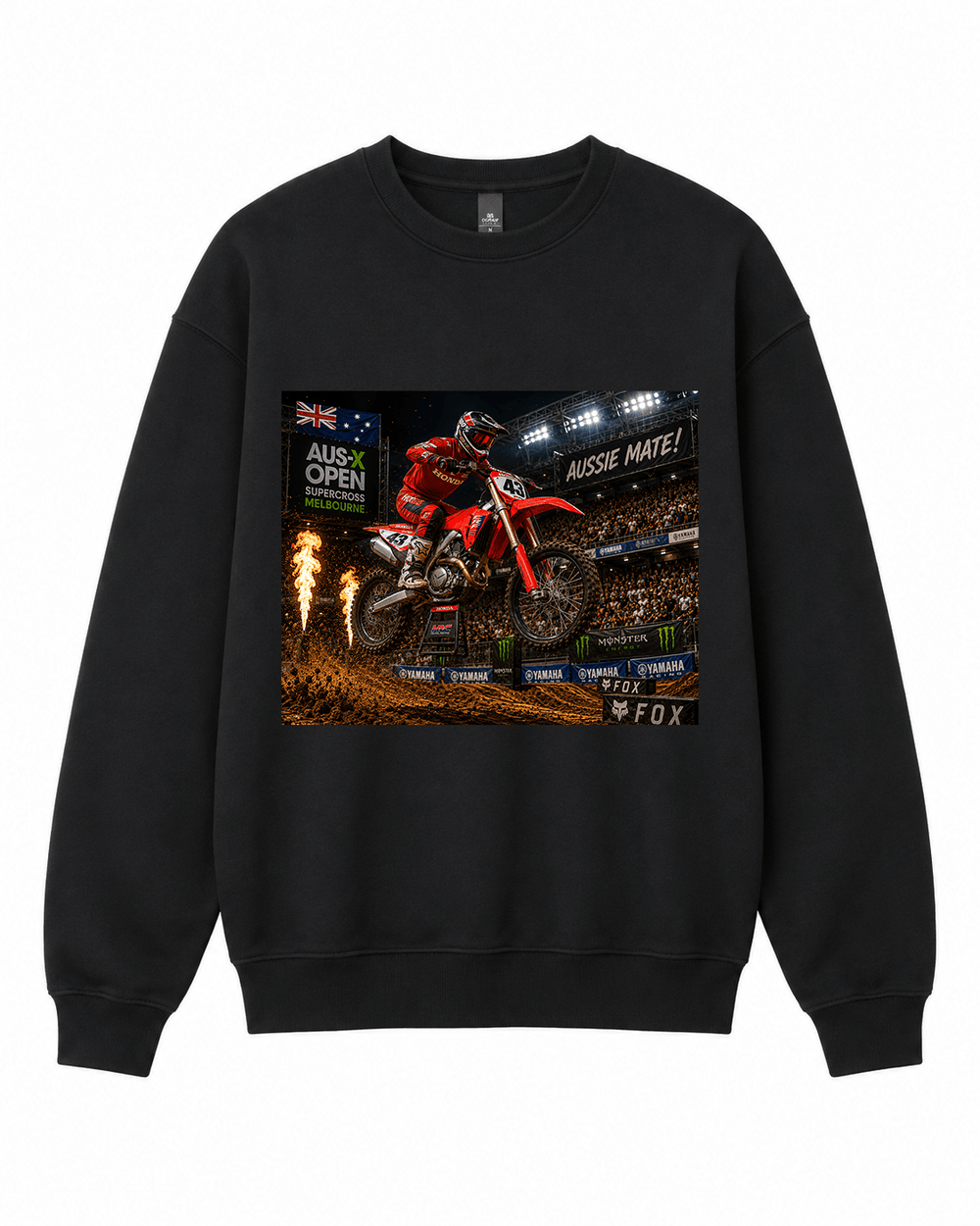 BDG Crew Neck Sweatshirt - Honda CRF450 Mud Series - Built Different Goods