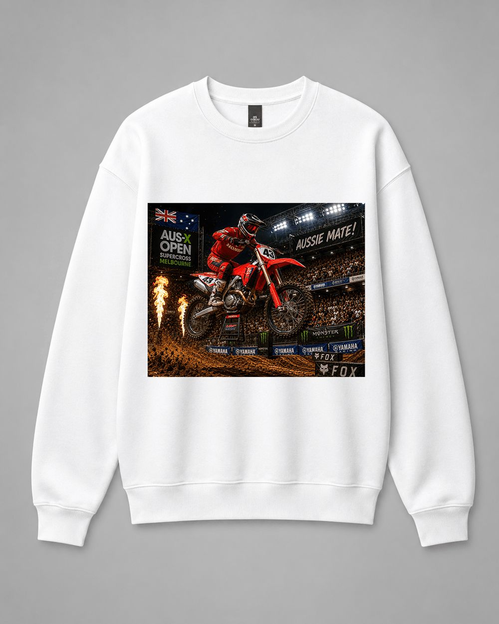 BDG Crew Neck Sweatshirt - Honda CRF450 Mud Series - Built Different Goods