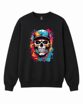BDG Crew Neck Sweatshirt - Neon Skull